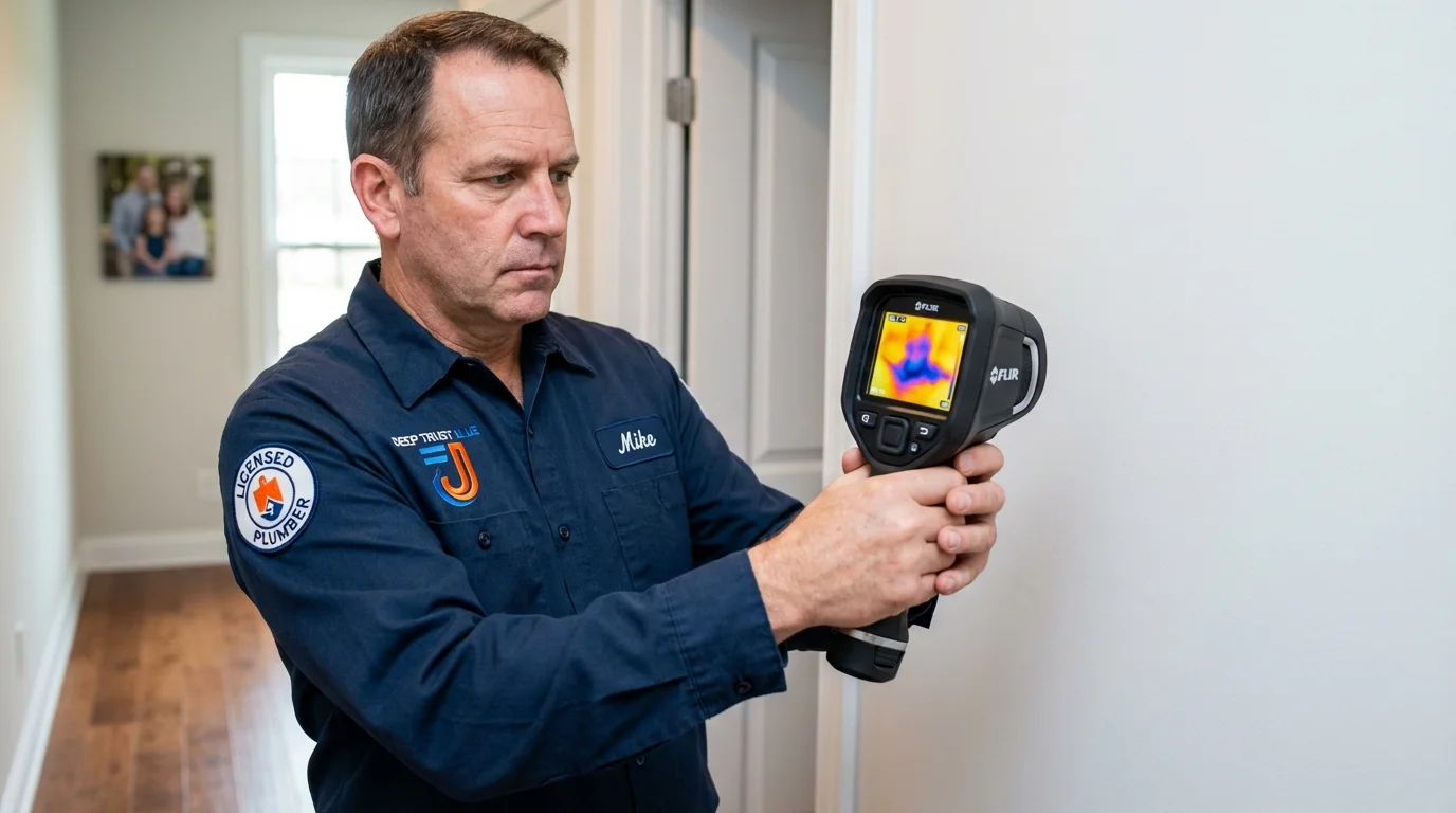 Thermal imaging leak detection by Johns Plumbing LLC in Morehead City